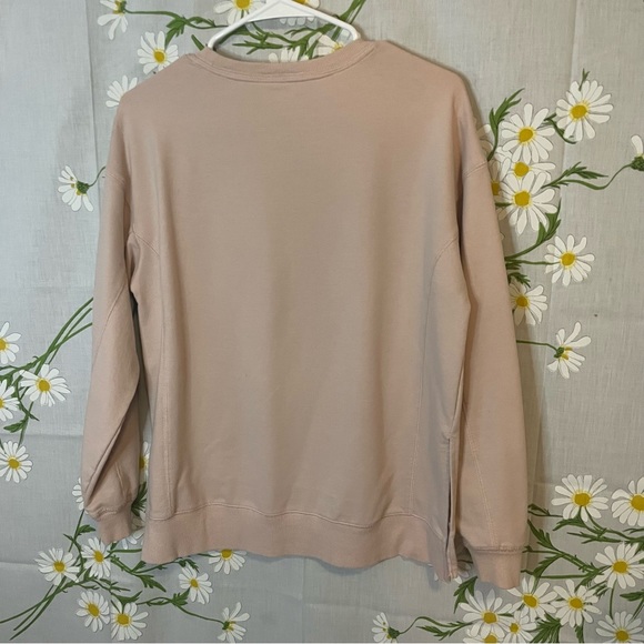 WILDFOX But First Cocktails pink tan cute quote graphic relaxed fit sweatshirt - Picture 7 of 9